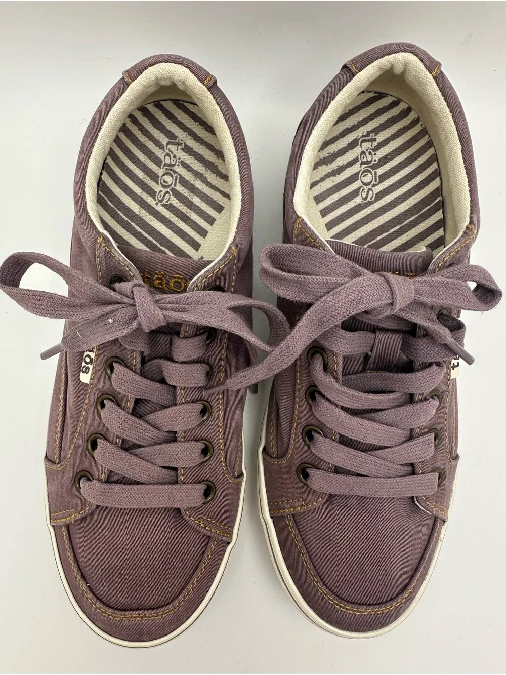 Taos Star Lavender Canvas Casual Lace Up Comfort Shoes Sneakers Women’s Size 6.5